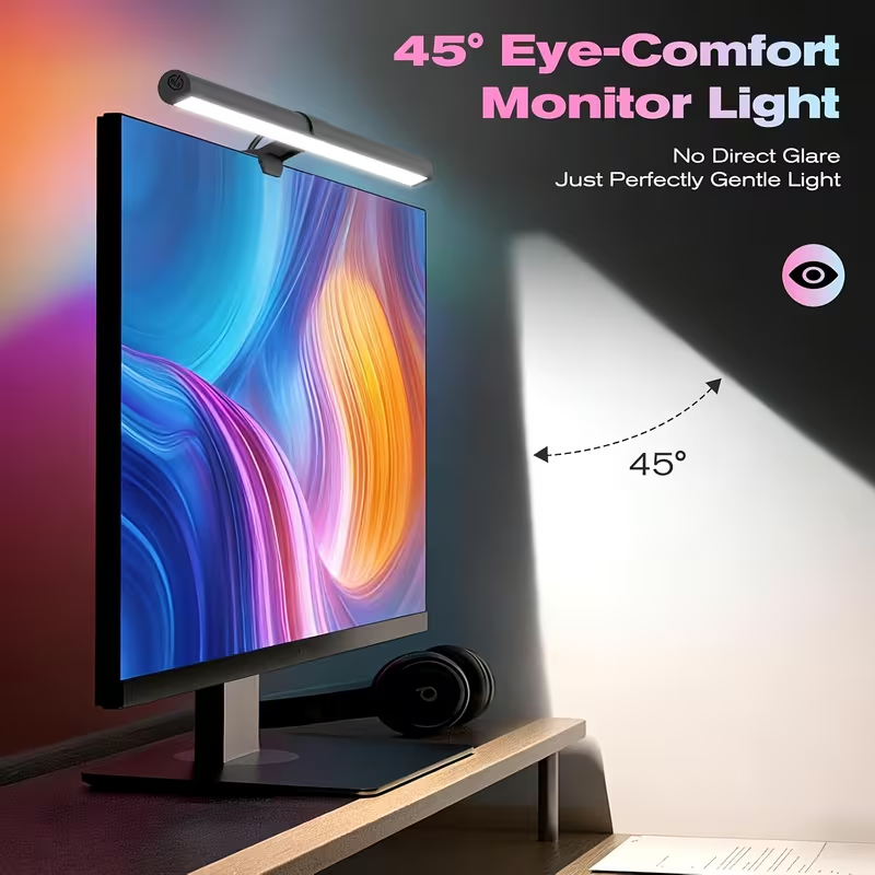 Home Cinema Led - ไฟ LED สำหรับหน้าจอคอมพิวเตอร์แบบใช้พลังงาน USB, โคมไฟแขวนหน้าจอเปลี่ยนสี RGB,