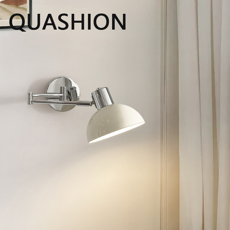 Home Cinema Glasses - โรงแรม Swing อ่านโคมไฟติดผนัง Chrome สีเหล็กโคมไฟผ้า Wall