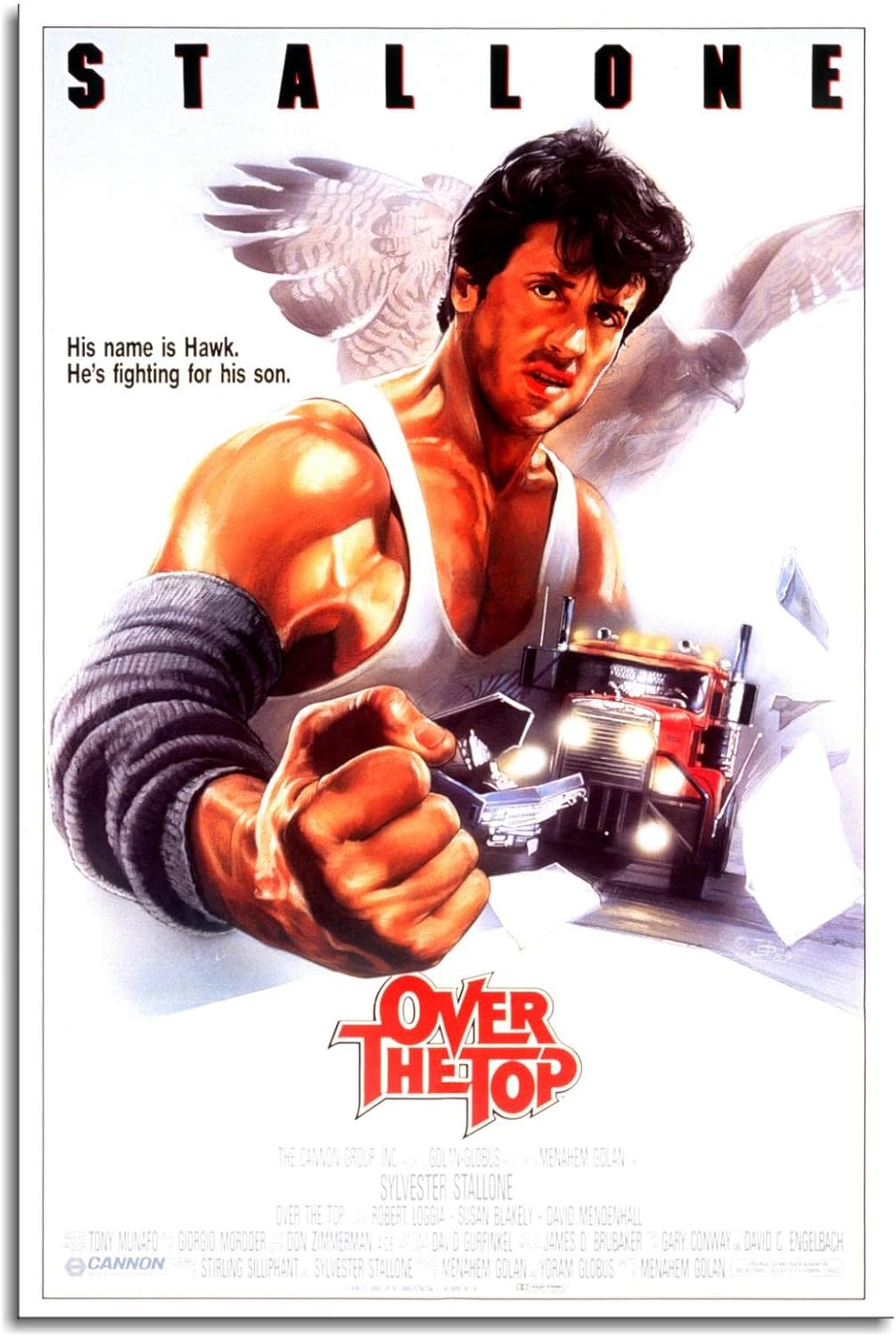 Home Cinema Decor - โปสเตอร์ภาพยนตร์ Over The Top ภาพยนตร์คลาสสิก พิมพ์บนผ้าใบ