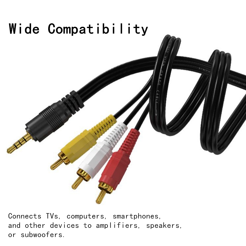 Home Cinema Solution - 3.5 มม.ถึง 3 RCA Audio Video