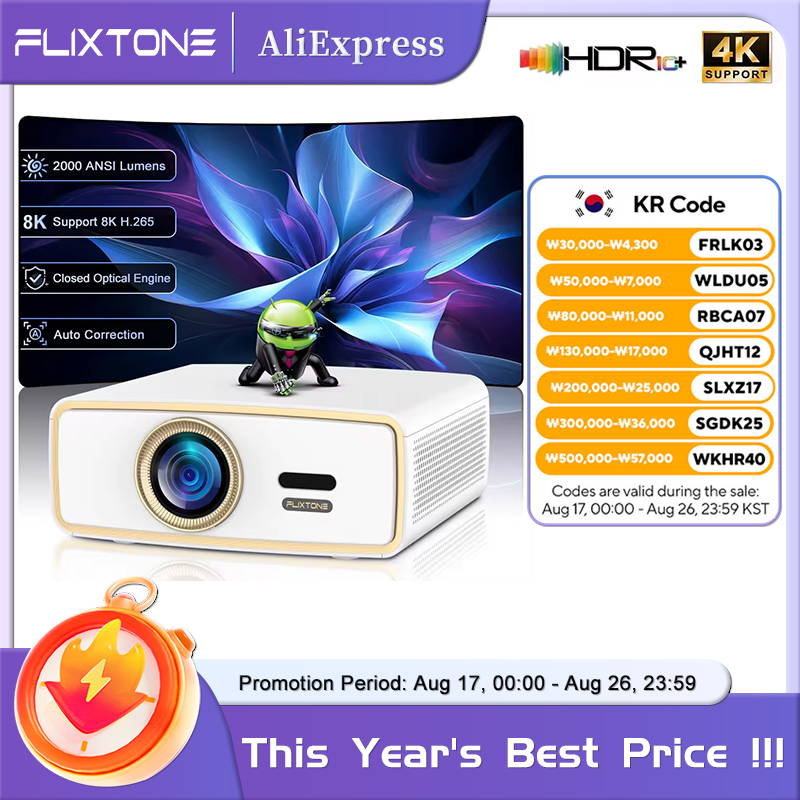 Video Home Cinema - โปรเจคเตอร์พกพา Flixtone E900 MINI สำหรับเยาวชน รองรับวีดีโอ