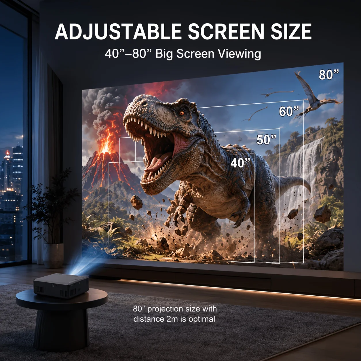โปรเจคเตอร์พกพาขนาดเล็ก รองรับ - Video Home Cinema บทวิจารณ์และราคา
