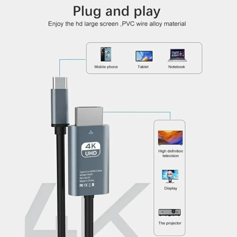 KEBIDUMEI 4K@60Hz Type-C ถึง H - Home Cinema Projector 4K บทวิจารณ์และราคา