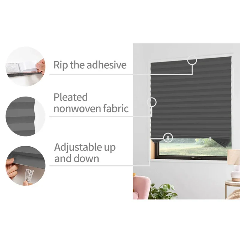 5 ขนาด Self-กาวจีบผ้าม่านห้องน - Home Cinema Glasses บทวิจารณ์และราคา