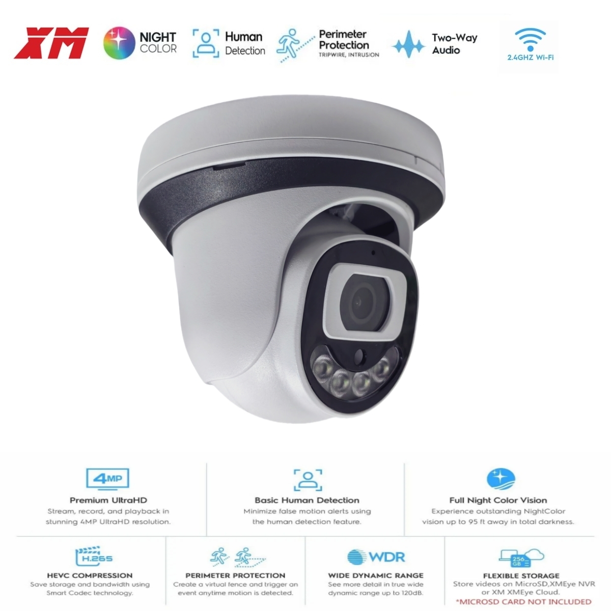 กล้องรักษาความปลอดภัย WiFi 4MP - Home Cinema System บทวิจารณ์และราคา
