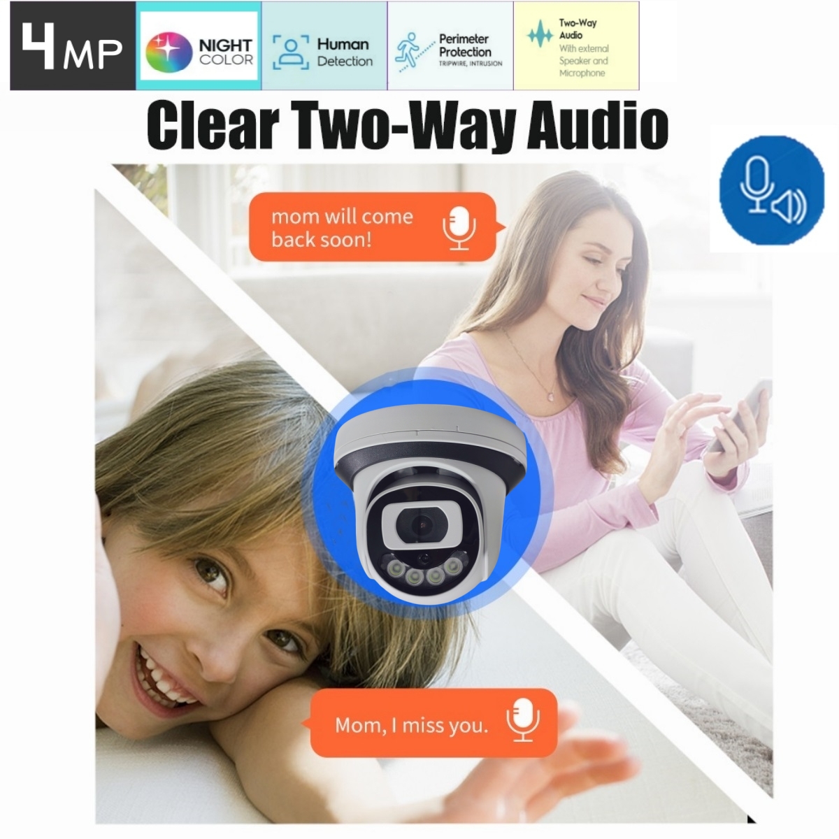 กล้องรักษาความปลอดภัย WiFi 4MP - Home Cinema System บทวิจารณ์และราคา