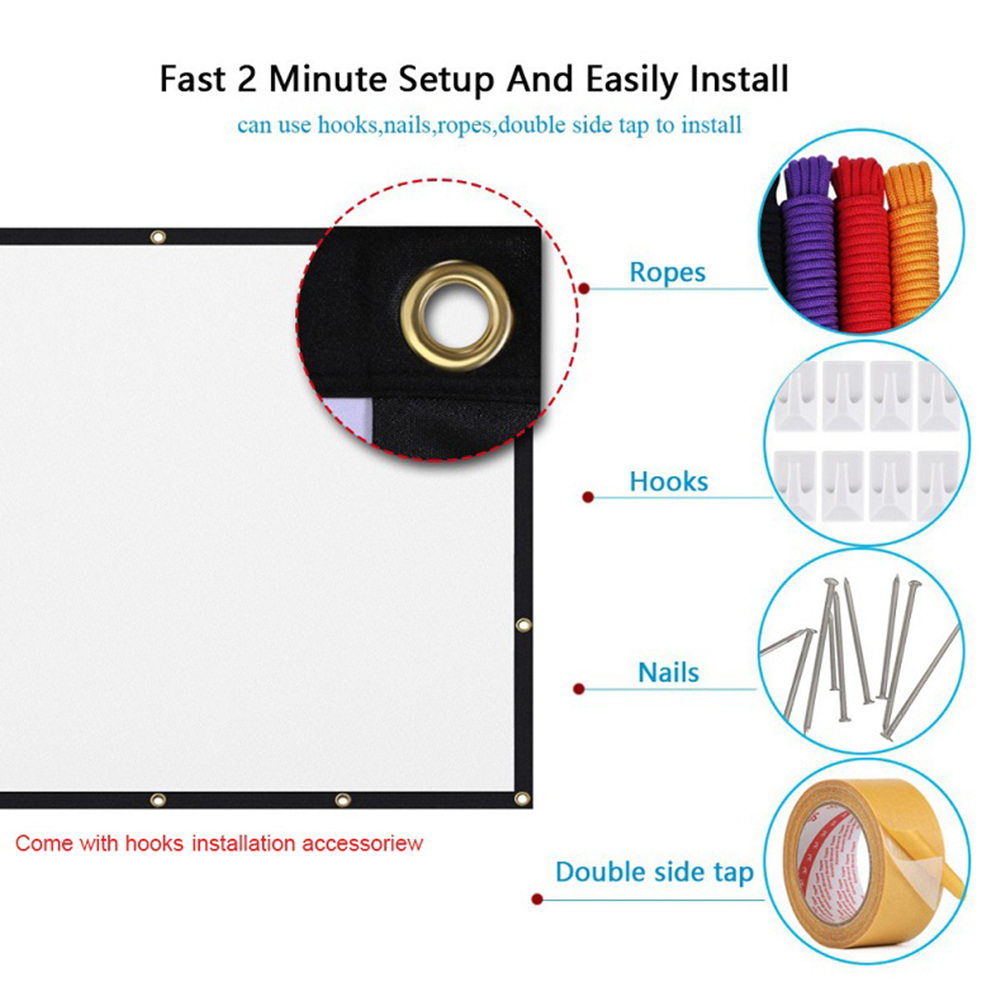 ม่านฉายโปรเจคเตอร์หน้าจอโปรเจค - Home Cinema Screen บทวิจารณ์และราคา