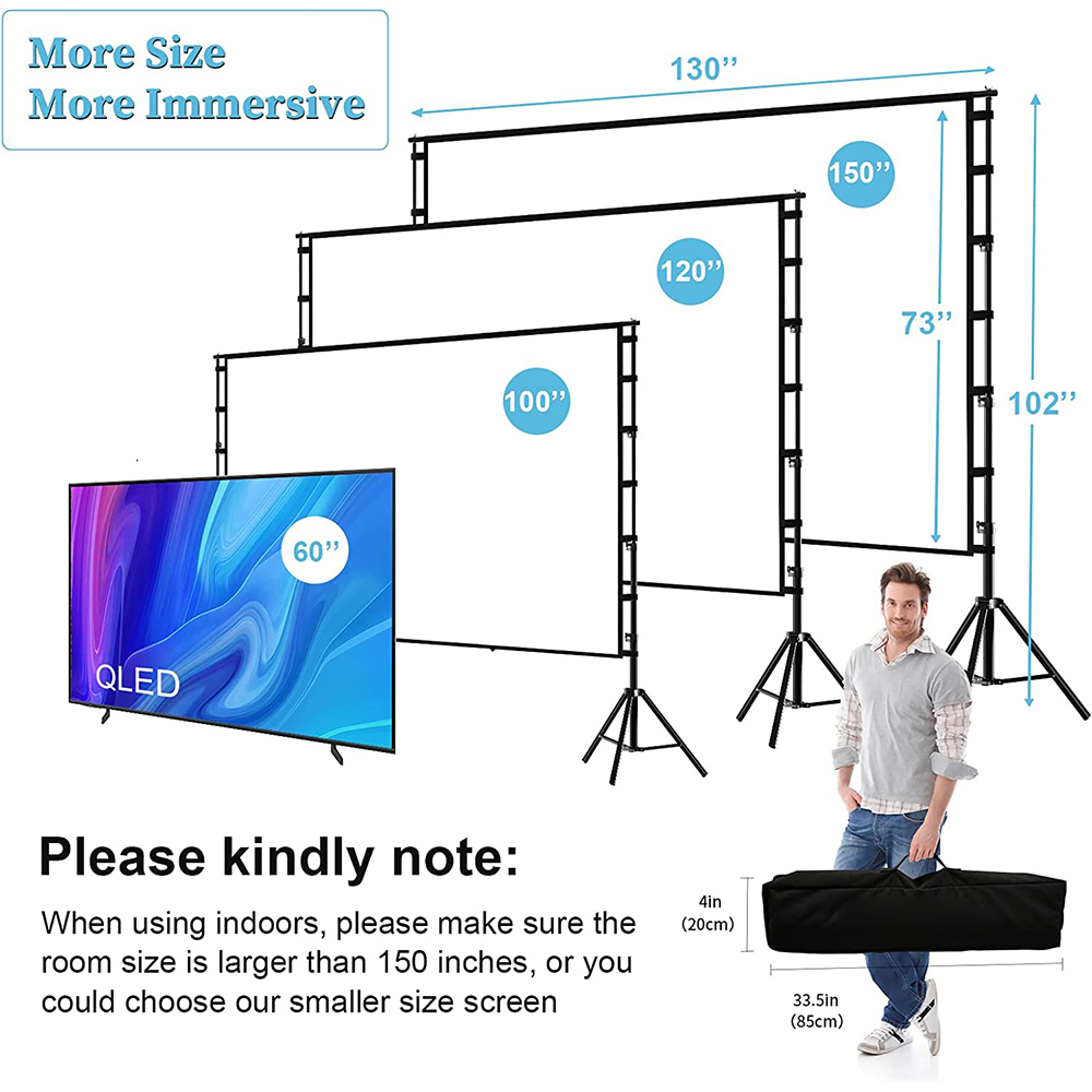 Veidadz หน้าจอโปรเจคเตอร์พร้อม - Home Cinema Screen บทวิจารณ์และราคา