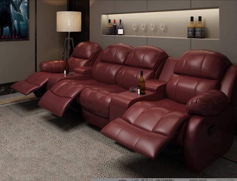 โซฟาหนังปรับเอนไฟฟ้าสำหรับโรงภ - Home Cinema Lounge บทวิจารณ์และราคา