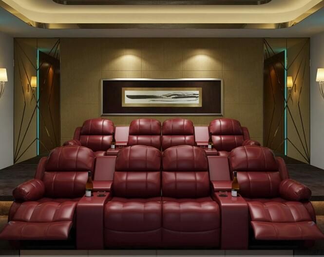 โซฟาหนังปรับเอนไฟฟ้าสำหรับโรงภ - Home Cinema Lounge บทวิจารณ์และราคา