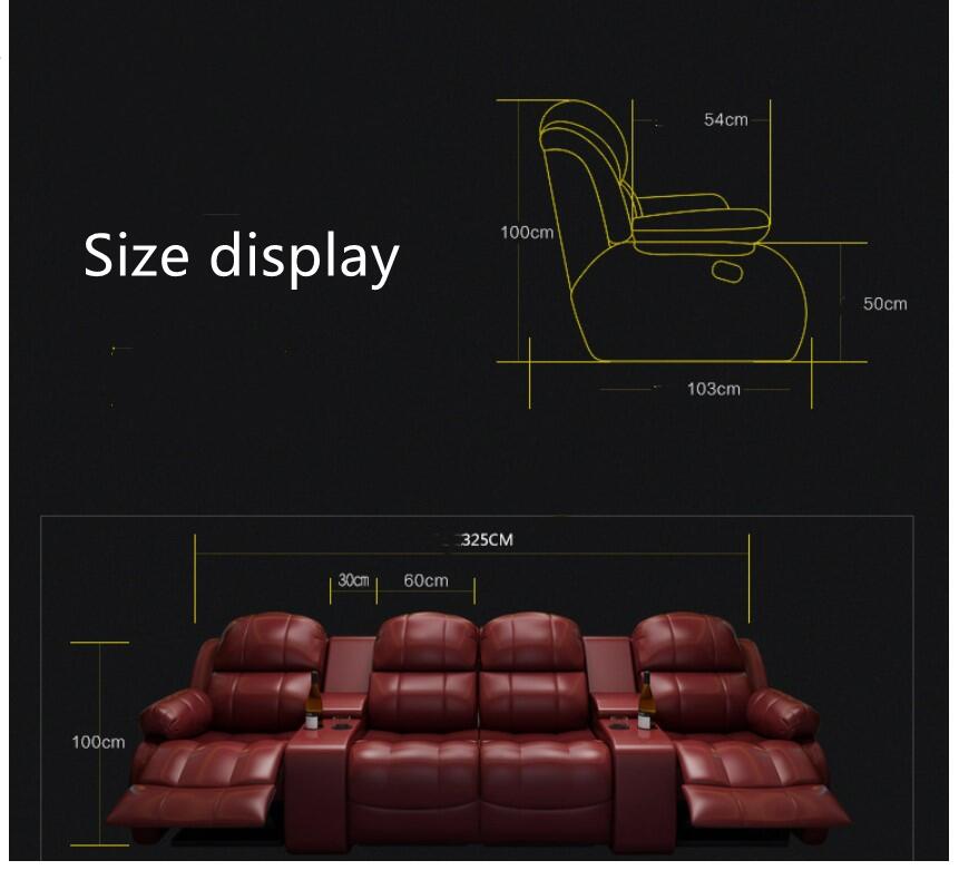 โซฟาหนังปรับเอนไฟฟ้าสำหรับโรงภ - Home Cinema Lounge บทวิจารณ์และราคา