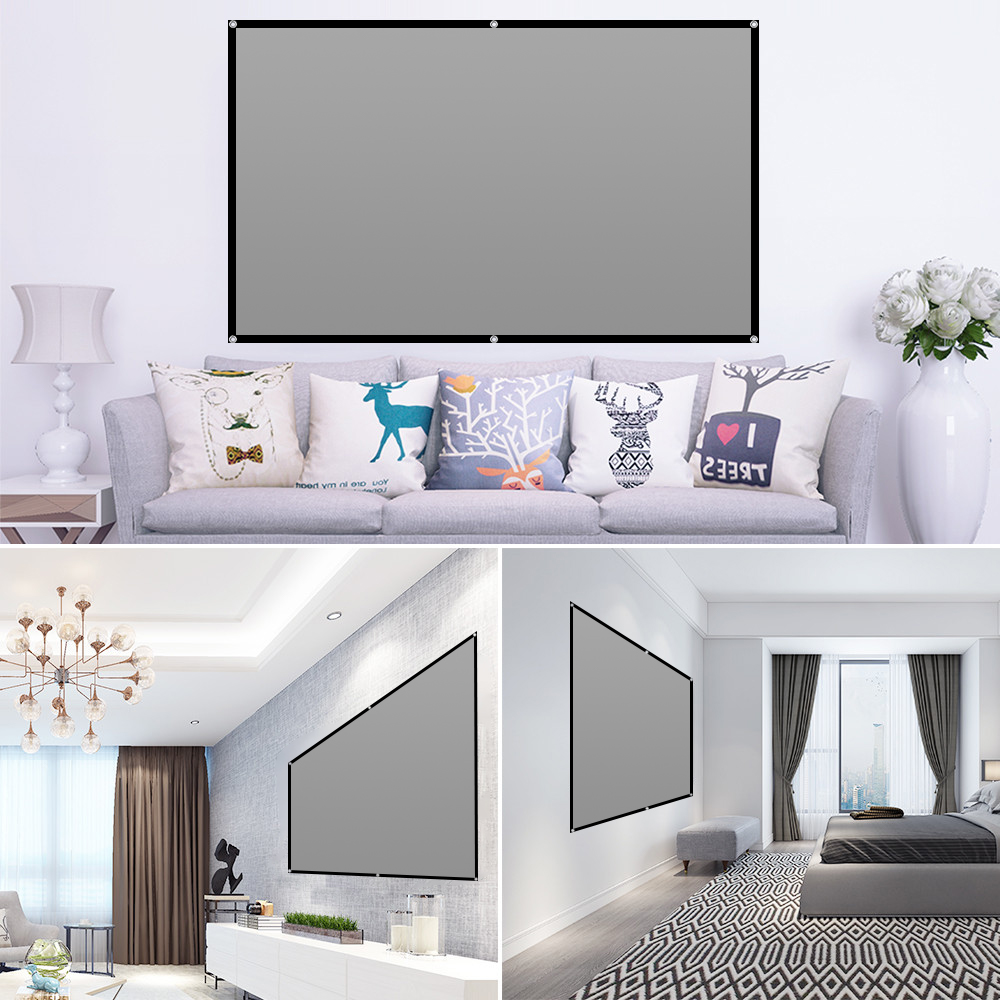 LEJIADA โปรเจคเตอร์หน้าจอ 60-1 - Home Cinema Screen บทวิจารณ์และราคา
