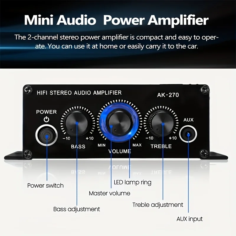 AK-270 400W มินิเพาเวอร์แอมป์  - Home Cinema Solution บทวิจารณ์และราคา