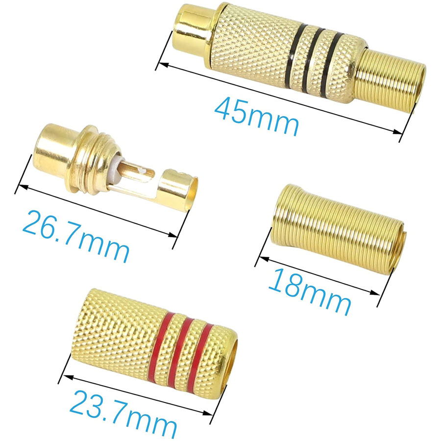 ปลั๊ก RCA 4 ชิ้น ชุบทอง แบบเชื - Home Cinema Solution บทวิจารณ์และราคา